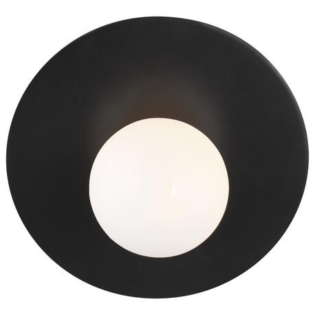 Kelly by Kelly Wearstler 1-Light Nodes Large Angled Sconce, Midnight Black