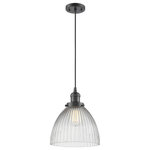 Innovations Lighting - 1-Light Dimmable LED Seneca Falls 9.5" Pendant, Oil Rubbed Bronze - One of our largest and original collections, the Franklin Restoration is made up of a vast selection of heavy metal finishes and a large array of metal and glass shades that bring a touch of industrial into your home.