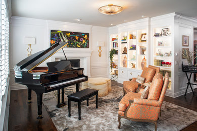 Inspiration for a timeless family room remodel in Omaha
