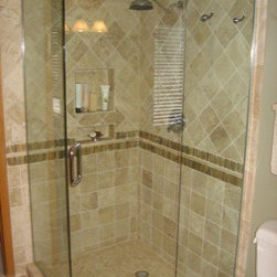 Frameless Neo Angle Shower Enclosures - Shower Stalls And Kits