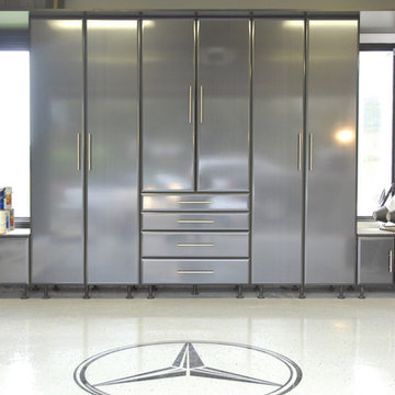 Sleek, ultra modern garage storage cabinets
