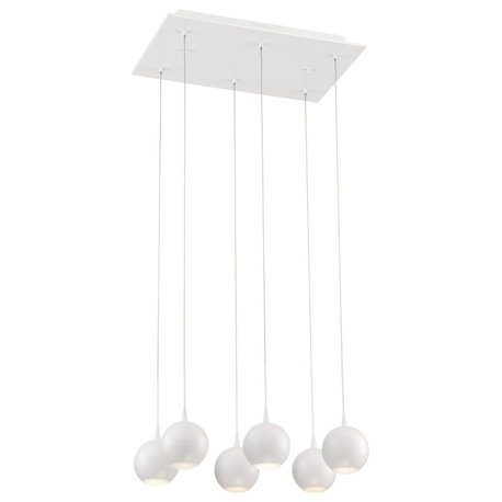 6-Light Midcentury Chandelier by Eurofase