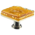 Glass Storm Studios - Gold Handmade Glass, Knob - Textured and layered glittering gold glass. All our products are handmade to order.  Important: Do not use an electric drill or electric screwdriver.
