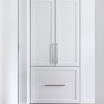 White Integrated Fridge with Shaker Doors
