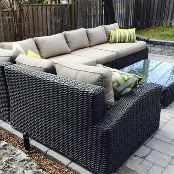 Client's backyard, Toja Patio Furniture, Azores Sectional Set