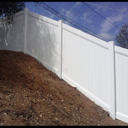 Privacy Vinyl on a Grade - Home Fencing And Gates