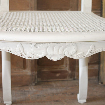 Set of 6 French Country Louis XV Style Cane Back Dining Chairs