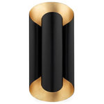 Hudson Valley Lighting - Hudson Valley Lighting 8500-GL/BK Banks, 2 Light Wall Sconce - Any lamp type may be used as long as it does not eBanks 2 Light Wall S Gold Leaf/Black GoldUL: Suitable for damp locations Energy Star Qualified: n/a ADA Certified: n/a  *Number of Lights: 2-*Wattage:40w E26 Medium Base bulb(s) *Bulb Included:No *Bulb Type:E26 Medium Base *Finish Type:Gold Leaf/Black