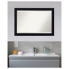 Shiplap Navy Wood Bathroom Mirror, 40x28