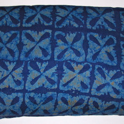 Cotton batik pillow cover using fabric from Ghana West Africa - Decorative Pillows