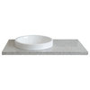 37" Gray Granite Countertop and Single Round Left Sink