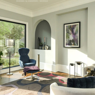 Chic Living Room with New Black Window - Renewal by Andersen Georgia