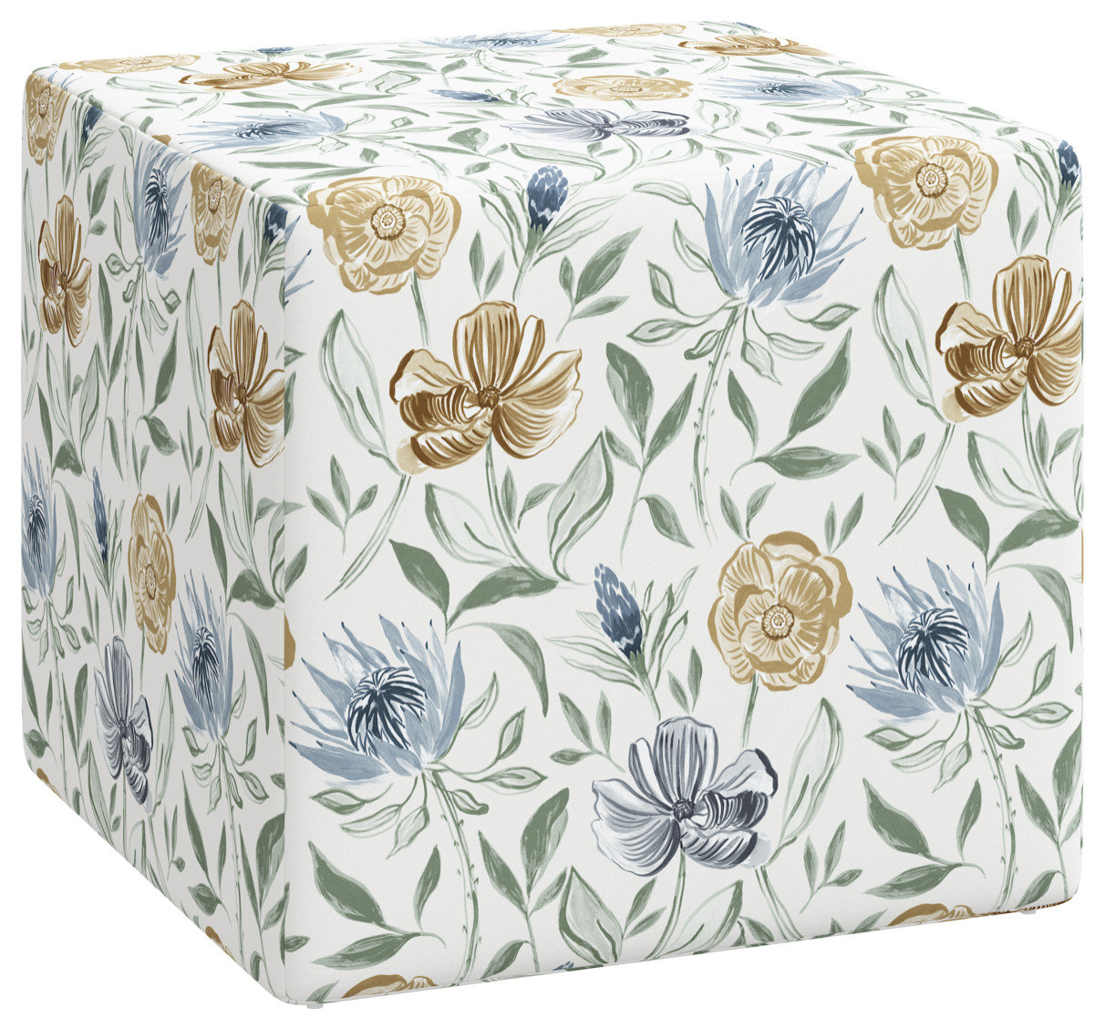 Ottoman, Garden Floral Sage