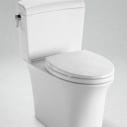 Toto Maris Elongated Two Piece Toilet 1.28 GPF/ 0.9 GPF with SanaGloss ADA CST48 - Toilets