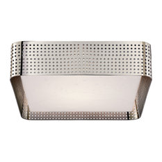 Precision Large Square Flush Mount, Polished Nickel