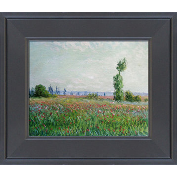 La Pastiche The Fields of Poppies with Gallery Black, 12" x 14"