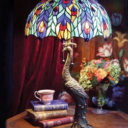 Home Guardian Peacock Lamp - Table Lamps