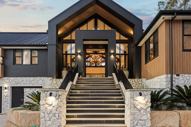 Photo of a contemporary front door in Sydney.