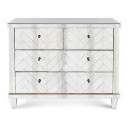 Regina-Andrew Design Troy Chevron Mirrored Chest - Dressers