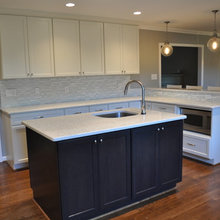 white cabinets and countertop options