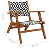 vidaXL Patio Bistro Set 3 Piece Outdoor Chair for Deck Yard Backyard Acacia Wood