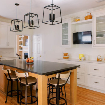 Changing the Layout and Adding an Island and Buffet to An Older Kitchen
