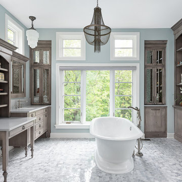 Traditional Master bath, Three Season Room and Bathroom-Downers Grove