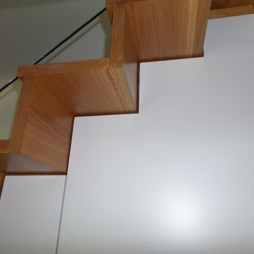 Contemporary Oak Staircase with Storage