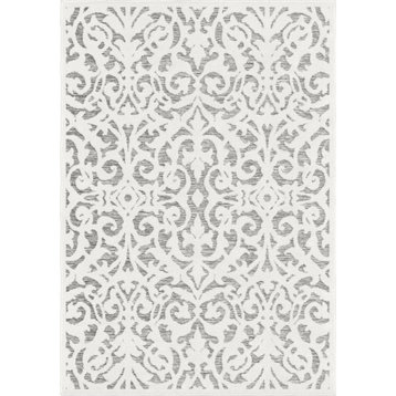 My Texas House by Orian Blur Damask Natural Gray 78"X114"
