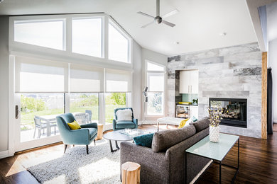Minimalist living room photo in Boise