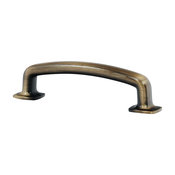 Industrial Style 3-3/4-Inch Center To Center Rustic Brass Cabinet Pull / Handle