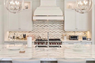 Example of a trendy kitchen design