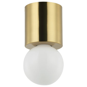 Aged Brass Flush Mount Ceiling Light Theron Integrated LED, Aged Brass