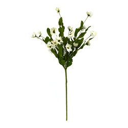 Shea's Wildflower - 27" Meadow Flower Spray, Cream - Wreaths And Garlands
