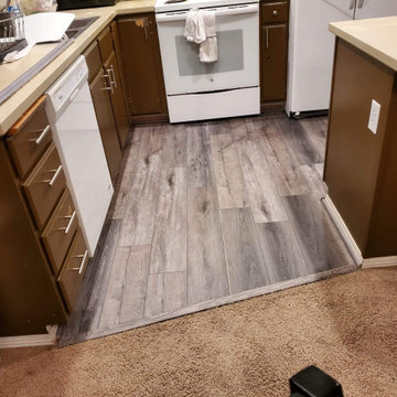 Water Damaged Apt Kitchen Floor Renovation