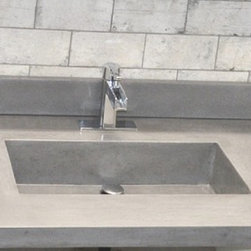 Custom concrete vanity - Bath Products
