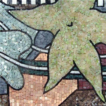 Mosaic Art, The Lotus Leaf, 18"x18"
