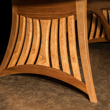 End view of base from "Second Harvest" Veneer table