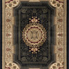 Jayden Traditional Oriental Area Rug, Black, 8'9''x12'3''