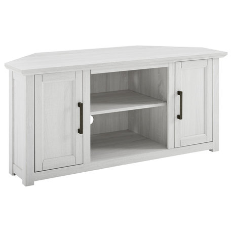 Camden 48" Corner TV Stand Whitewash