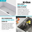 Turino 33" Farmhouse Reversible Apron Front Fireclay 1-Bowl Kitchen Sink MWH