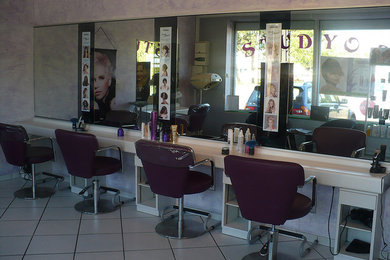 Salon coiffure avant/après