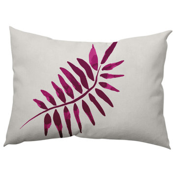 Frond 2 Decorative Throw Pillow, Purple, 14"x20"