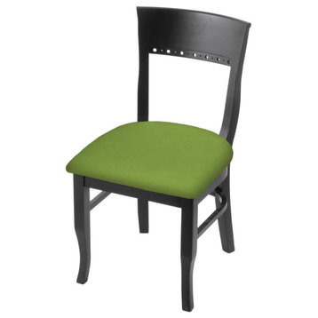 3160 18 Chair with Black Finish and Canter Kiwi Green Seat