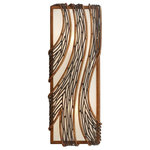 Varaluz Lighting - Varaluz Lighting 240W02HO Flow - Two Light Vertical Wall Sconce - Rhythmic and organic in her movement, Flow presentFlow Two Light Verti Hammered Ore Recycle *UL Approved: YES Energy Star Qualified: n/a ADA Certified: n/a  *Number of Lights: Lamp: 2-*Wattage:60w Medium Base bulb(s) *Bulb Included:No *Bulb Type:Medium Base *Finish Type:Hammered Ore
