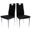 Beverly Upholstered Side Chairs, Set of 2, Black