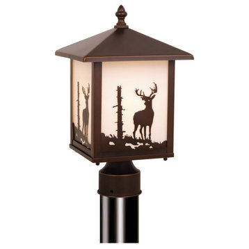 Bryce 8" Deer Outdoor Post Light Burnished Bronze