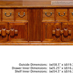 Chinese Rustic Look Lower TV Stand Table Cabinet - Entertainment Centers And Tv Stands