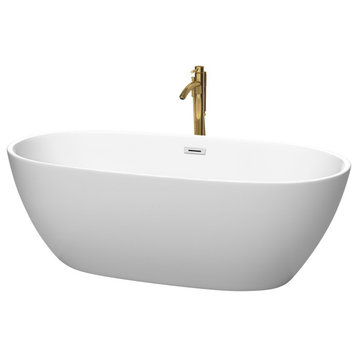 Wyndham Collection WCBTE306167ATP11 Juno 67" - Matte White / Polished Chrome