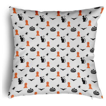 Halloween Critters Accent Pillow Removable Insert, Traditional Orange, 26"x26"